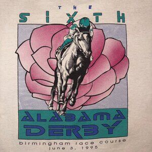 Vintage 1995 Alabama Derby Fruit of the Loom T-Shirt Size XL